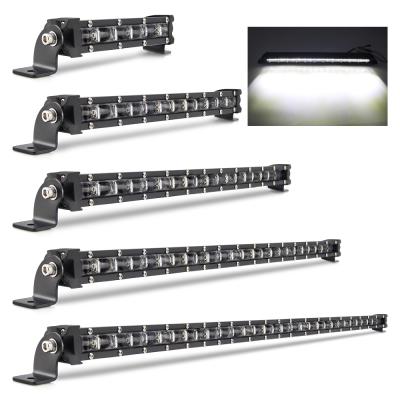 China Super Thin Straight Super Bright Single Row Barra Led 4x4 6D Reflector 25 Inch Led Light Bar Universal for sale