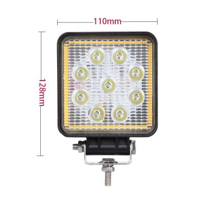 China Aluminum Alloy Amber White Dual Color Strobe Led Light Led Car Work Light Around Off Road 4