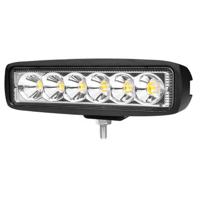 China 6.3 Inch 18w Construction COB Die Cast Aluminum Housing Car Led Work Light Bar for sale