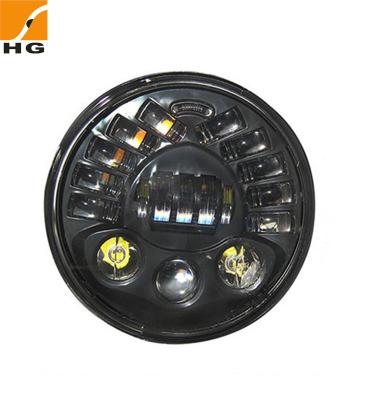 China Die-cast aluminum housing 7inch round LED headlight with turn light and position light for sale