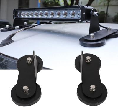 China 304 Stainless Steel +12PCS Powerful Magnet Base+ Rubber Platform Mount Bracket Sucker Rack Magnetic Base For Offroad Roof Led Light Bar for sale