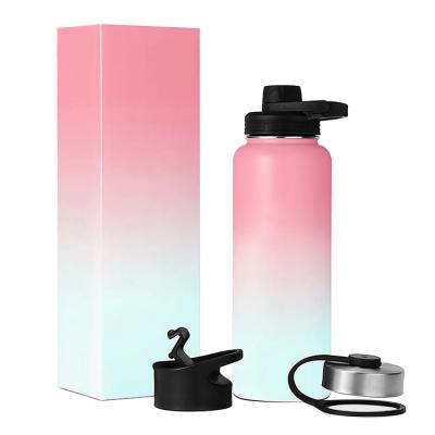 China Custom Business 18/8 Bpa Thermal Vacuum Insulated Water Bottle 32oz Double Logo Drink Bottle Free Wall Stainless Steel Hot And Cold for sale