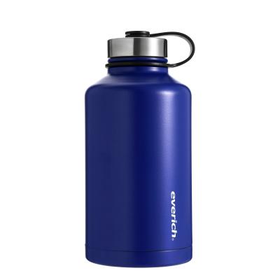 China Everich 32oz 64oz Wholesale PORTABLE Double Wall 304 Stainless Steel Motivational Insulated Water Bottle for sale