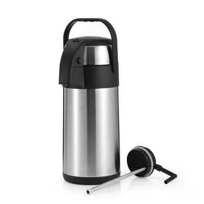 China Viable Double Wall Press Tea Maker Stainless Steel Coffee Vacuum French Pot Kettle with Infuser and Brush for sale