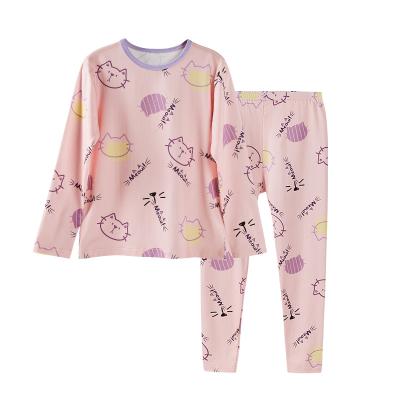 China Comfortable Breathable Kids Elastic Force Thermal High Quality Soft Cotton Homewear For Girls for sale