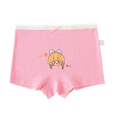 China Hot Selling Breathable Screw Net Cotton Soft Breathable Comfortable Boxers Kids Underwear For Girls for sale