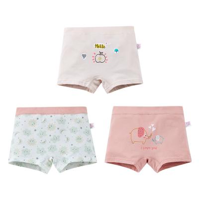 China Hot Selling Soft Breathable Combed Cotton Boxers Kids Breathable Comfortable Underwear For Girls for sale