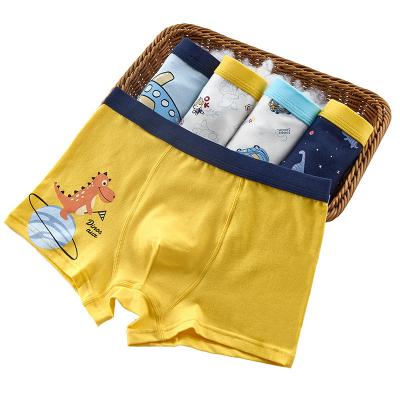 China Color Fade Proof Hot Sale Customize Comfortable Cotton Cartoon Boxers Kids Underwear Boys for sale