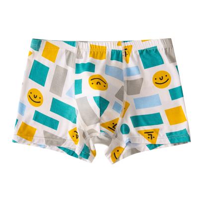 China Hot Sale Fade Proof Colored Cartoon Comfortable Breathable Modal Boxers Kids Underwear Boys for sale