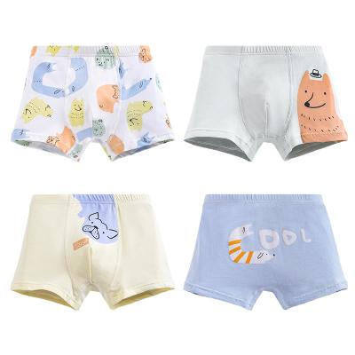 China Color Fade Proof High Quality Customize Comfortable Cotton Cartoon Boxers Kids Underwear Boys for sale