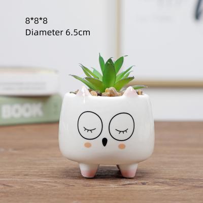 China American Style Simple fashion animal flower pot Nordic ceramic succulent plant cat tank flower pot landscape for sale