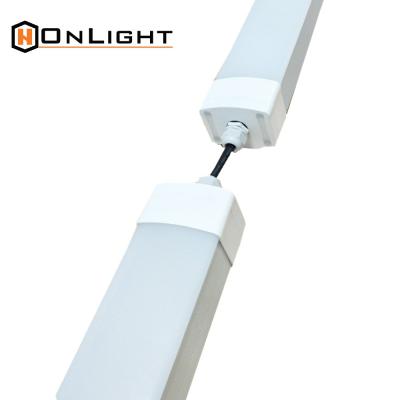 China Industrial 20W IK10 IP65 Waterpoof Latte Warehouse LED Tube Light Plastic Garage Lamp Fixture Led Latte With Sensor for sale