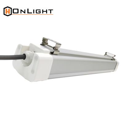 China WAREHOUSE IP65 Waterproof Aluminum PC Housing Cover Led Batten Light Fixture With ETL DLC Listed Solar Waterproof Linkable Light Fixture for sale