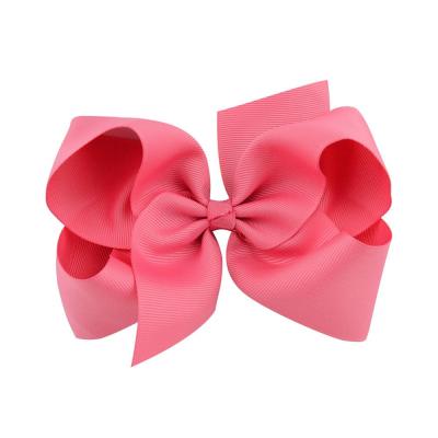 China Fashion 6 inch 30 color children hair clip headwear pure color chain flowers foreign trade Europe and America sales for sale