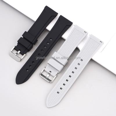 China High Quality Waterproof Silicone Watch Band 20mm 22mm Rubber Watch Band 24mm for sale