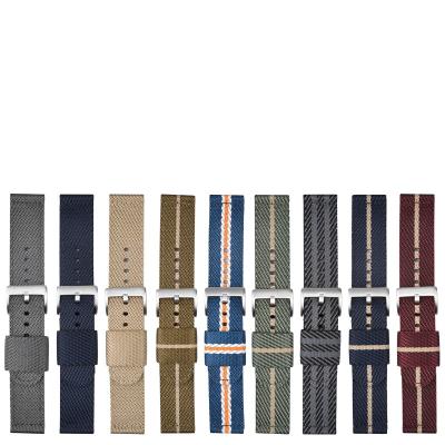 China Fabric Quick Shipping Waterproof Breathable Precision Woven Nylon Strap Watchband For Watches for sale