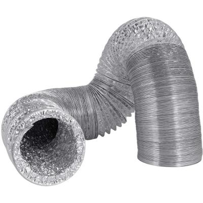 China Cost effective industrial, highly flexible and compressible round aluminum foil single-layer or double-layer air duct for sale