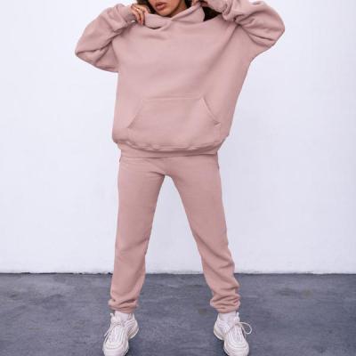 China Viable Wholesale Tracksuit 2 Piece Women In Plain Oversized Tracksuit For Custom Private Label for sale