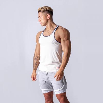 China Cotton Sports Boy's Anti-pilling Muscle Singlet For Men's Slim Fit Sleeveless Top Sports Running Tank Tops Shaping Fitness Vest for sale