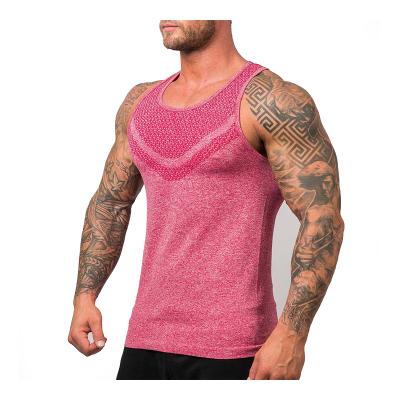 China Anti-pilling Wholesale Men's Fitness Tank Tops With Heather Fabric Soft Muscle Tank Tops For Men for sale