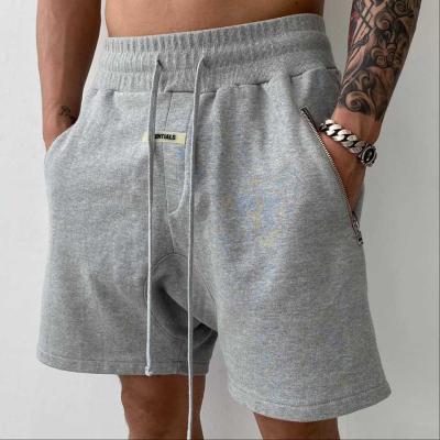 China Anti-wrinkle sports fitness crotch shorts mens single zipper loose pockets sweat sport abbreviations mens boy shorts for sale