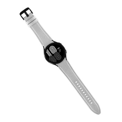 China 20mm Rubber Leather Watch Band Compatible with Samsung Watch Series Retro Replacement for sale