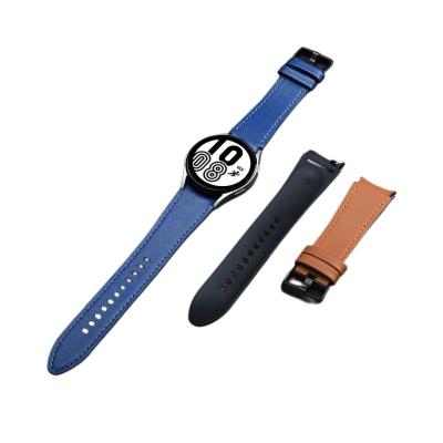 China Silicone Leather Watch Bands Designer Smart for Samsung Galaxy Watch 4 100% QC Passed for sale