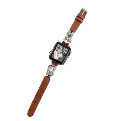 China 38mm Band Width Leather Strap Watchband para iWatch Luxury Design à venda