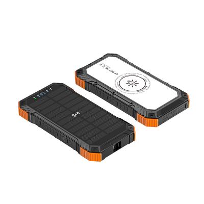 China Schnelle Ladung Unterstützung Wasserdicht 20000mah Solarpanel Power Bank für Outdoor-Aktivitäten zu verkaufen