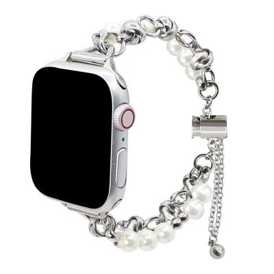 China Private Mold IWatch 8 7 6 5 4 3 SE Fashion Pearl Belt Smart Watch Strap Without Watch for sale