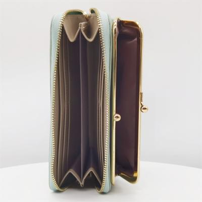 China Simple Hot Selling Leather Cell Phone Bag Women Cross - Body Phone Wallet Cell Phone Bag for sale