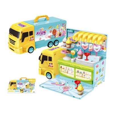 China Wholesale Plastic Kids Pretend Dessert And Ice Cream Set Food Truck Toy for sale