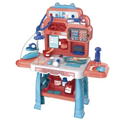 China Plastic Kid's Educational Plastic DIY Pretend Play Toy Hospital Table Doctor Set Working Toy for sale