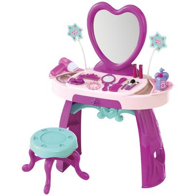 China High Quality Dresser Set Girls Makeup Table Toys Make Up Toy With Chair 49.5*24.5*69cm for sale