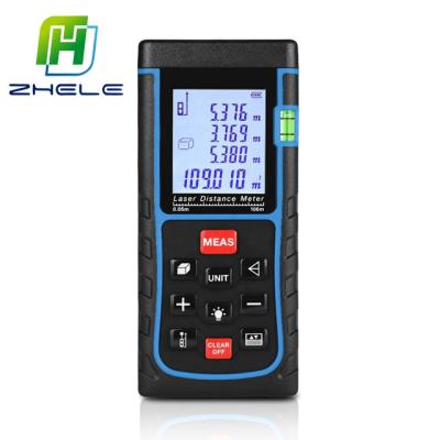 China Good Price 100M Range Handheld Digital Distance Meter Laser Rangefinder Tape With Bubble Level/Volume Measurement Angle Area Tool 118*54*26.5mm for sale