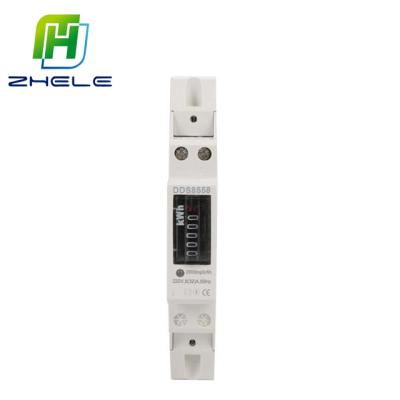 China High Quality Plastic 220V 50HZ Single Phase Rail Digital Electric Power Meter KWH Watt Hour Meter LCD Display for sale