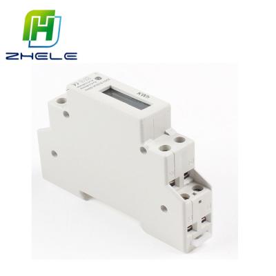 China Newly Plastic Type KWH Digital Display Din Rail Energy Meter Single Phase for sale