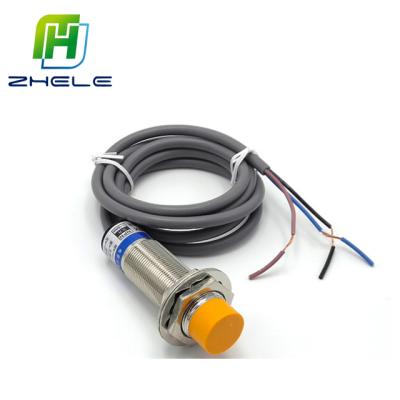 China Detection Distance Between Metal and Iron 5mm Shell IP67 Nickel Plated Brass Nickel Plated Brass Cylindrical Shaped Inductive Three Wire Proximity Sensor DC NPN PNP for sale