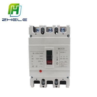 China Factory Outlet MCCB 3P 63A 100A 125A 250A 400A 630A 800A 1250A 1600A AC Molded Case Circuit Breaker DC MCCB 15KA for sale