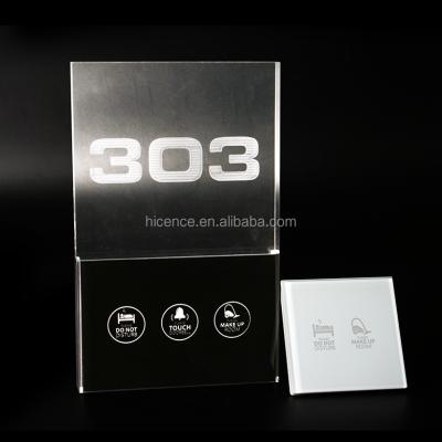 China Modern Acrylic Electronic Hotel Room Door Signs For Hotel With DND WALL BELL 230*175*25MM for sale