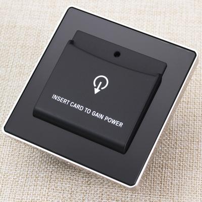 China Tempered Glass With Metal Frame Hotel Key Card Switch Insert RFID Switch Energy Saver For Tempered Glass Metal Frame Panel for sale