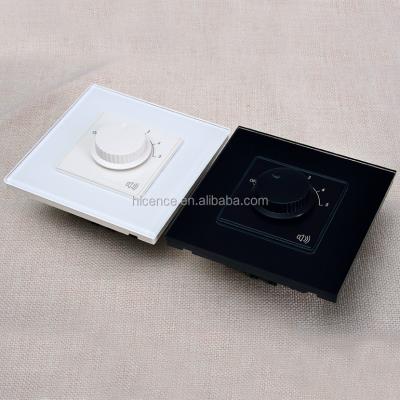 China White Volume Control Tempered Glass Black Plate 5 Speed ​​Turn Sound Volume Switch for sale