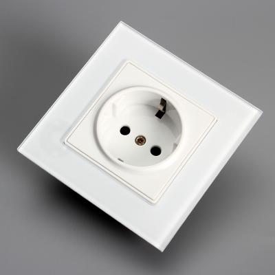 China German EU standard power socket new residential / multi-purpose tempered glass for sale