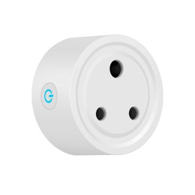 China Remote Control Smart Home India South Africa, Round Mobile Phone WiFi Socket Residential/Multi-Purpose 3 Pin WiFi Time Switch Smart Socket for sale