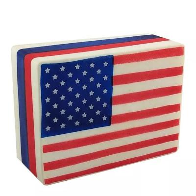 China Squishy Toys Factory Customize Squishies Novelty Gifts American Flag Jumbo Stress Ball Soft PU Foam Slow Rising Toys for sale