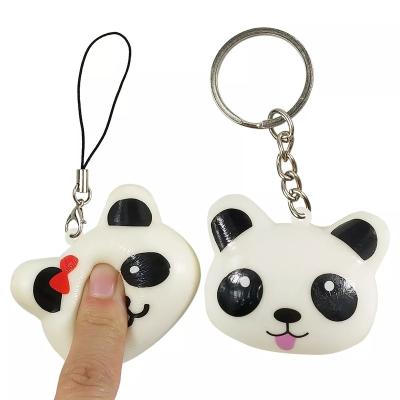 China Trigger Toys Factory Squishies Factory Pendant Cute Funny Cute Funny Pu Chained Head Small PU Foam Slow Rising Trigger Toys for sale