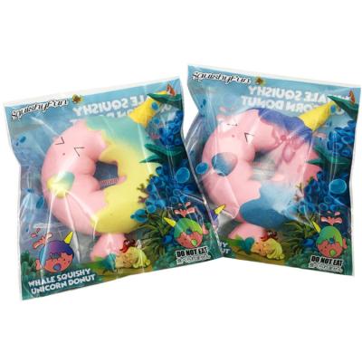 China As Picture Blue Pink Donut Squeeze Stress Relieve Decompression Donut Toy Prop Ornament Toy for sale