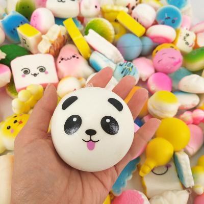 China Factory Wholesale PU Squeeze Foam Slow Rising Squishy Toys Set Simulation Bread Cake Kawaii Food Style Anti Stress Toys Squishy Package for sale