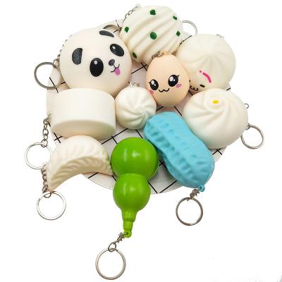 China Wholesale 10 Pcs Set PU To Squishy Slow Rising Squishy Toys With Key Chain Kawaii Food Shape Bread Cake Effort Toys Mini Squishy Set-10 for sale