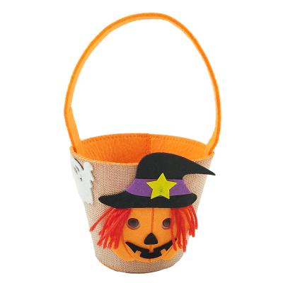 China As Picture Halloween Decorations Punpkin's Bucket Bag Trick or Treat Candy Basket 2021 Gift Tote Kids Children Costume for sale